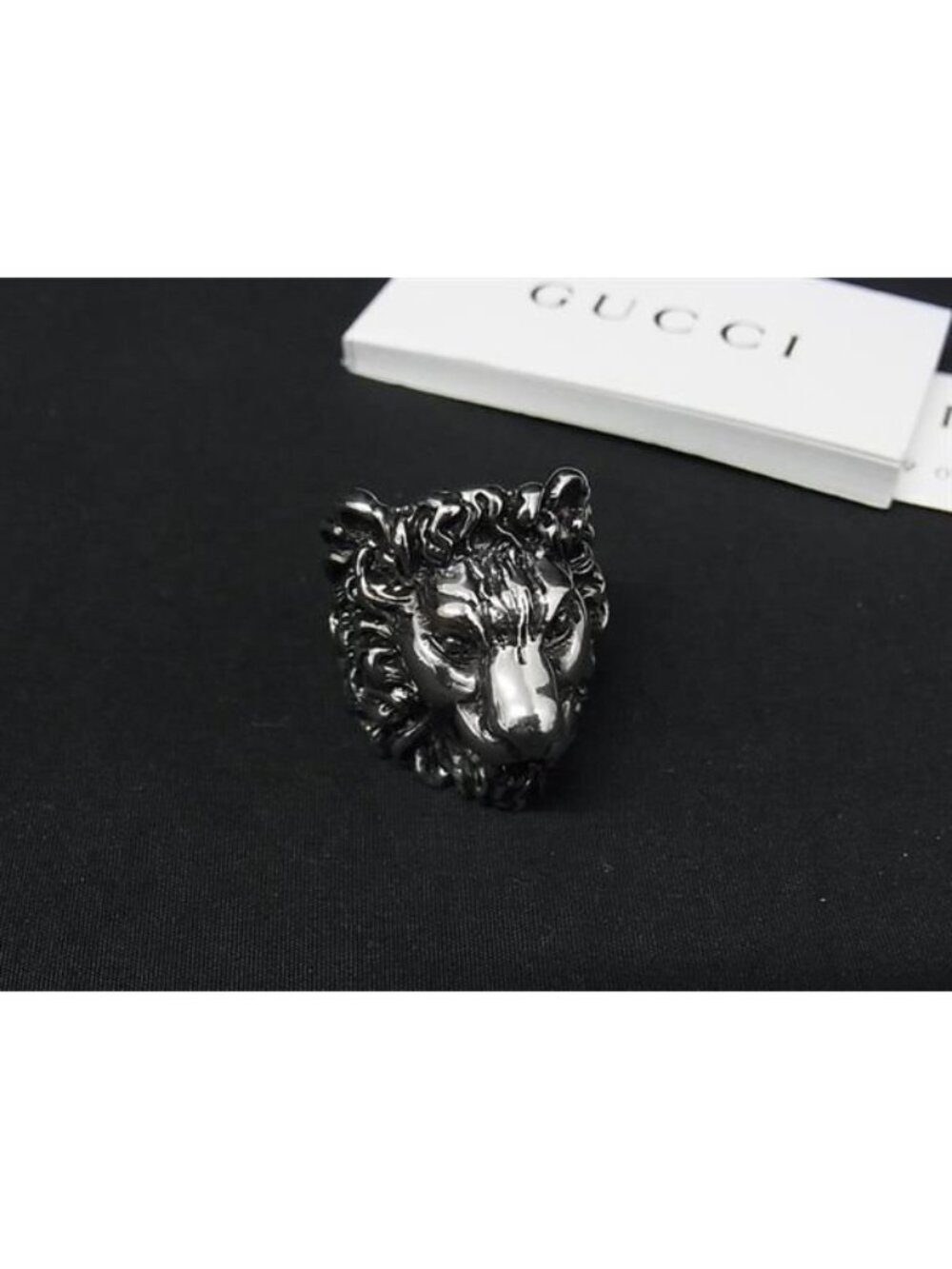 Gucci Lion Head Silver Ring